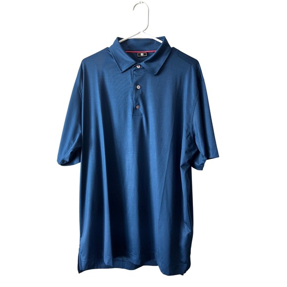 FootJoy Other - Footjoy‎ FJ Dk Blue Geometric Print Golf Polo Shirt Size XL Athletic Casual